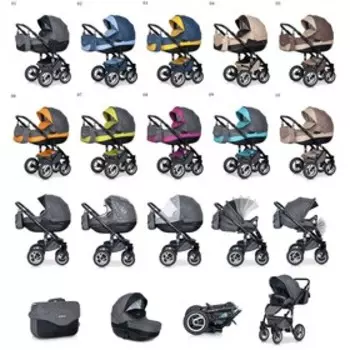 Коляска 3 в 1 Riko Bruno, цвет 01 серый графит