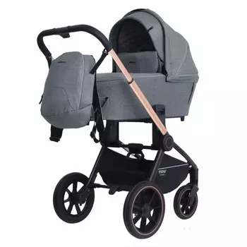 Коляска 3 в 1 Mowbaby Zoom Pu RA087, цвет gold grey