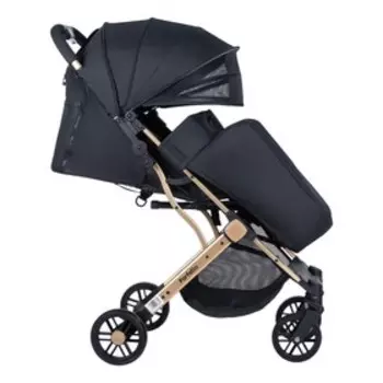 Коляска детская прогулочная Farfello Comfy Go, цвет чёрный/золото