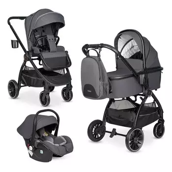 Коляска модульная 3в1 Farfello Camille Grafite/Графит BB-01