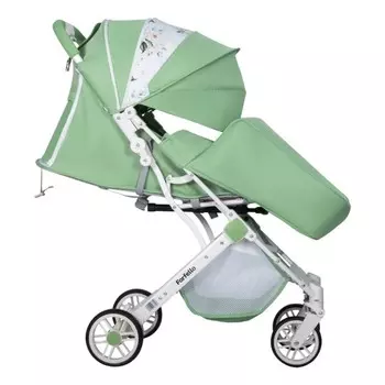 Коляска прогулочная Farfello Comfy Go CG, цвет green, colorful white frame