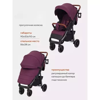 Коляска прогулочная Rant Vega, цвет purple