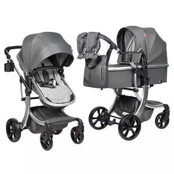 Коляска трансформер Aimile Original New, цвет тёмно-серый
