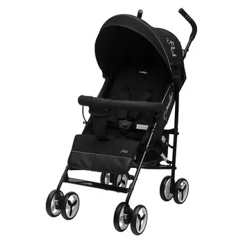 Коляска прогулочная детская Indigo PUNTO, складывается в трость, чёрная