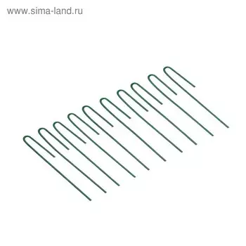 Колышек универсальный, h=20 см, ножка d=0.3 см, набор 10 шт., зелёный, Greengo