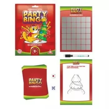 Новогодняя командная игра «Новый год: Party Bingo. Волшебная ёлка», 13 карт, маркер, 18+