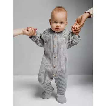 Комбинезон демисезонный детский Pure Love Little, рост 68 см, цвет серый