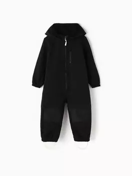 Комбинезон демисезонный для мальчиков MINAKU из Softshell на флисе, непромокаемый, чёрный, рост 104 см