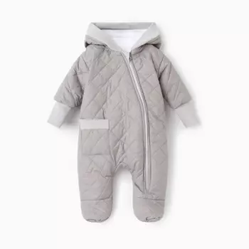 Комбинезон демисезонный Крошка Я, р.62-68, серый