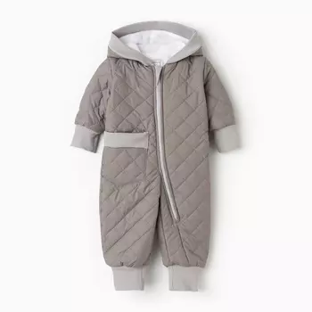 Комбинезон демисезонный «Крошка Я», рост 80-86 см, серый