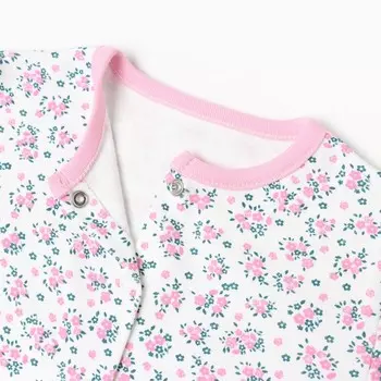 Комбинезон детский (3 шт.), цвет белый/розовый/светло-розовый, рост 68 см