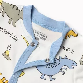 Комбинезон детский, цвет белый/дино, рост 80 см