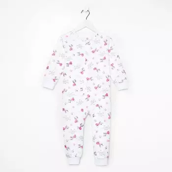 Комбинезон детский, цвет белый/кошки, рост 80 см
