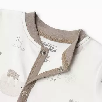 Комбинезон детский, цвет белый/мишки, рост 86 см