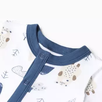 Комбинезон детский, цвет белый, рост 56 (0-1) см