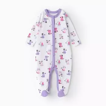 Комбинезон детский, цвет белый, рост 62 см