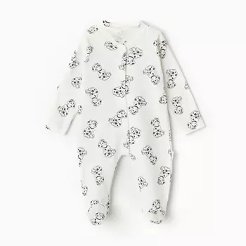 Комбинезон детский, цвет белый, рост 68 см