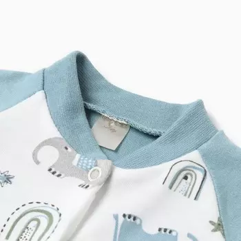 Комбинезон детский, цвет белый/слоны, рост 56 см