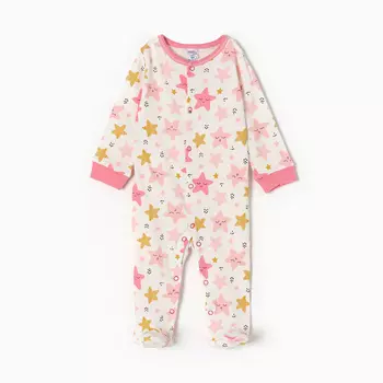 Комбинезон детский, цвет белый/звездочки, рост 80