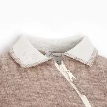 Комбинезон детский, цвет бежевый, рост 62см