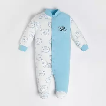 Комбинезон детский, цвет голубой/baby lovely, рост 80 см