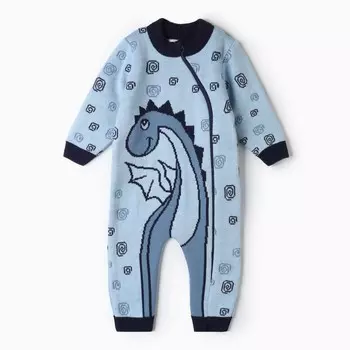 Комбинезон детский, цвет голубой, рост 68-74 см