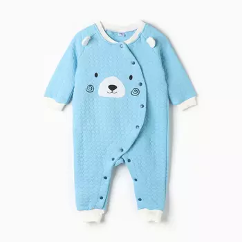 Комбинезон детский, цвет голубой, рост 74 см