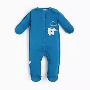 Комбинезон детский, цвет индиго, рост 62-68см