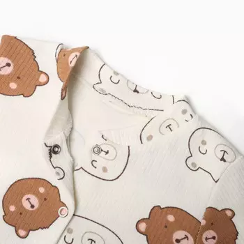 Комбинезон детский, цвет молочный, рост 56 см