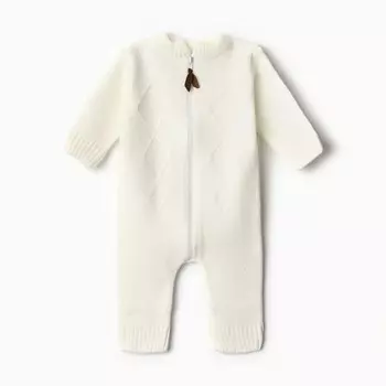 Комбинезон детский, цвет молочный, рост 62-68 см