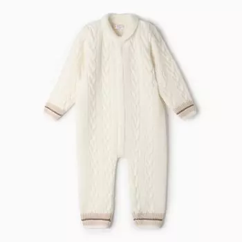 Комбинезон детский, цвет молочный, рост 62-68 см