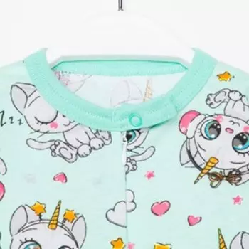 Комбинезон детский, цвет мята, рост 80 см