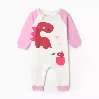 Комбинезон детский, цвет розовый, рост 62 см