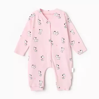 Комбинезон детский, цвет розовый, рост 68 см