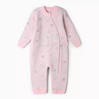 Комбинезон детский, цвет розовый, рост 74-80 см