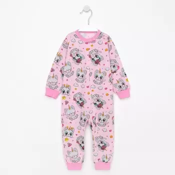 Комбинезон детский, цвет розовый, рост 80 см