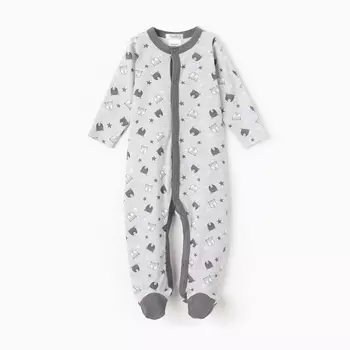 Комбинезон детский, цвет серый, рост 68 (3-6 мес)