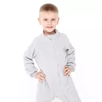 Комбинезон детский, воротник-стойка, серый, рост 92-98 см, МИКС