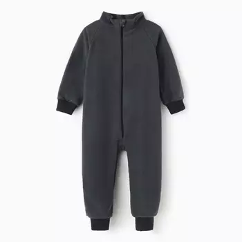 Комбинезон для мальчика, тёмно-серый, рост 86-92 см МИКС