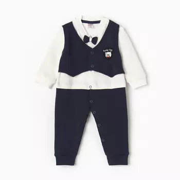 Комбинезон детский, цвет тёмно-синий, рост 68 см