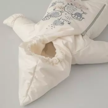 Комбинезон детский демисезонный KinDerLitto «Акварель. Овечки», рост 56-62 см, цвет молоко