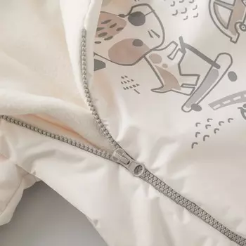 Комбинезон детский демисезонный KinDerLitto «Акварель. Собачки», рост 74-80 см, цвет молоко