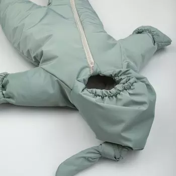 Комбинезон детский демисезонный KinDerLitto «Гномич-1», рост 56-62 см, цвет полынь с серым