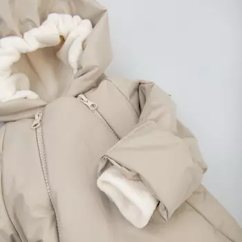 Комбинезон детский демисезонный KinDerLitto «Новый домовёнок-1», рост 56-62 см, цвет светло-бежевый