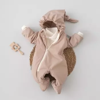 Комбинезон детский демисезонный KinDerLitto «Новый Гномми-1», рост 62-68 см, цвет капучино