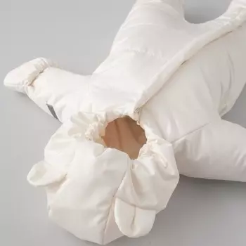 Комбинезон детский демисезонный KinDerLitto «Топтыжка», рост 68-74 см, цвет молочный