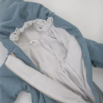 Комбинезон детский демисезонный KinDerLitto «Верт-1», рост 62-68 см, цвет деним с серым