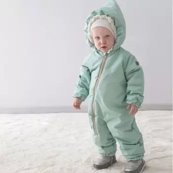 Комбинезон детский демисезонный открытый KinDerLitto «Домовёнок-2», рост 74-80 см, цвет мята