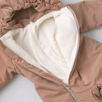 Комбинезон детский демисезонный открытый KinDerLitto «Гномич-2», рост 80-86 см, цвет бежевый