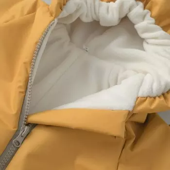 Комбинезон детский демисезонный открытый KinDerLitto «Новый домовёнок-2», рост 86-92 см, цвет горчица